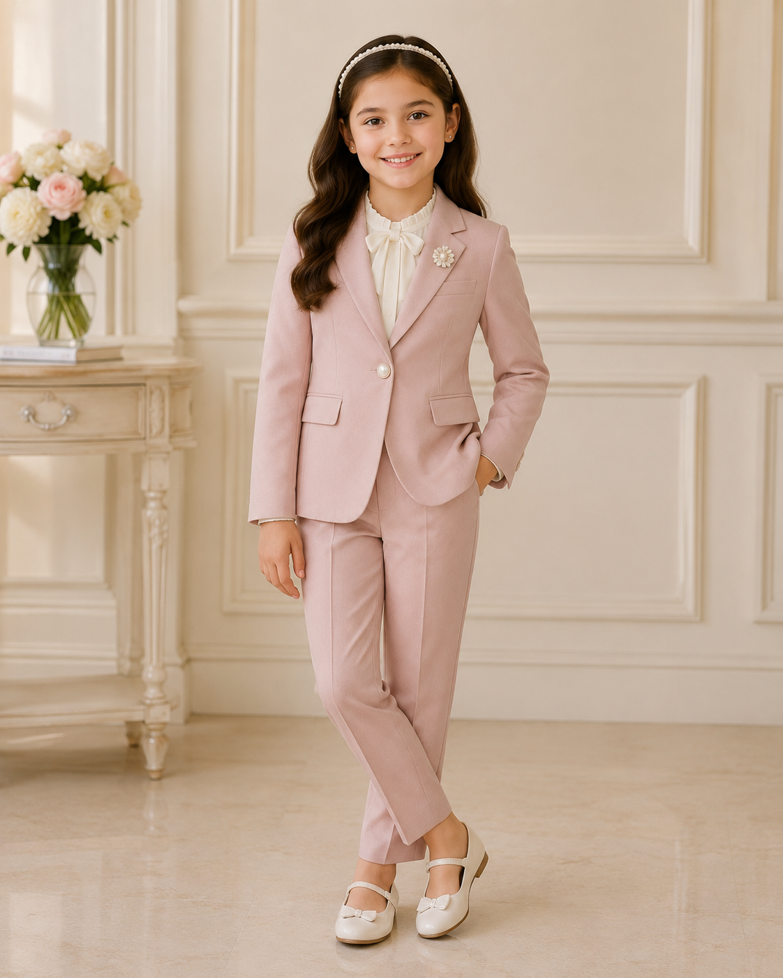 Girls Bespoke Suit — Elegant Portrait